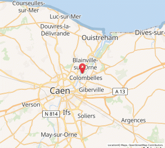 Map of Hérouville-Saint-Clair, Normandy