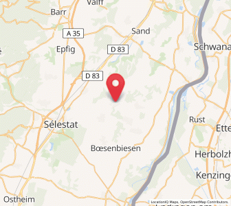 Map of Hilsenheim, Grand Est