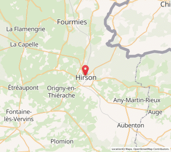 Map of Hirson, Hauts-de-France