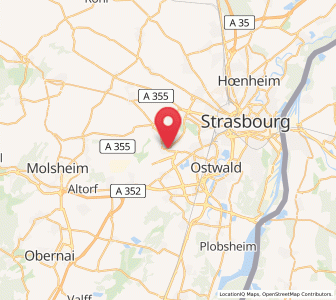Map of Holtzheim, Grand Est