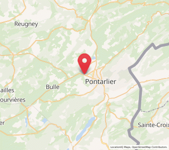 Map of Houtaud, Bourgogne-Franche-Comté