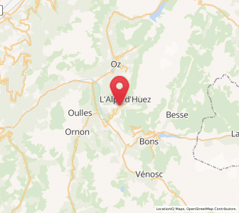 Map of L'Huez, Auvergne-Rhône-Alpes