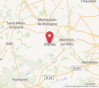 Map of Iffendic, Brittany