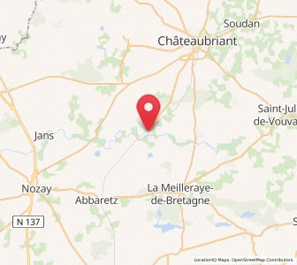 Map of Issé, Pays de la Loire