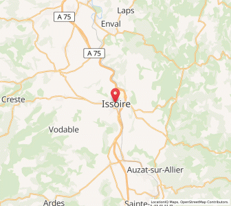Map of Issoire, Auvergne-Rhône-Alpes
