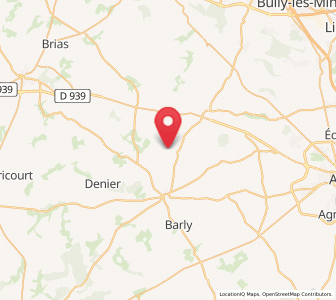 Map of Izel-lès-Hameau, Hauts-de-France
