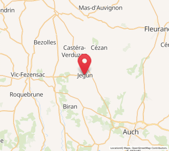 Map of Jegun, Occitanie