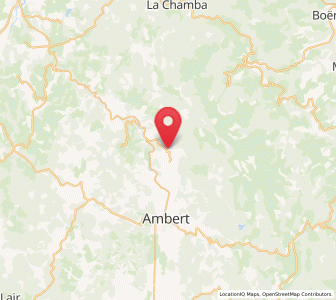 Map of Job, Auvergne-Rhône-Alpes