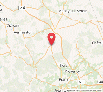 Map of Joux-la-Ville, Bourgogne-Franche-Comté