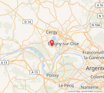 Map of Jouy-le-Moutier, Île-de-France