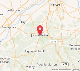 Map of Jouy-le-Potier, Centre