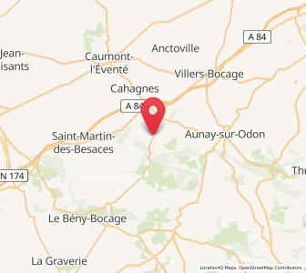 Map of Jurques, Normandy