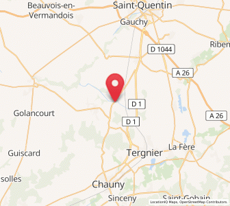 Map of Jussy, Hauts-de-France