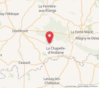 Map of Juvigny-sous-Andaine, Normandy