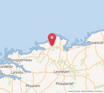 Map of Kerlouan, Brittany