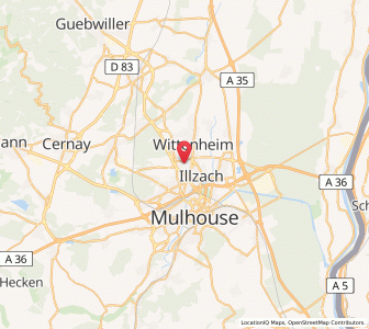 Map of Kingersheim, Grand Est