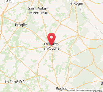 Map of La Barre-en-Ouche, Normandy