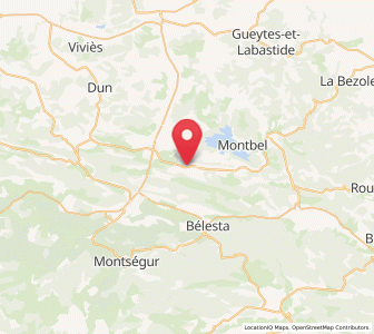 Map of La Bastide-sur-l'Hers, Occitanie