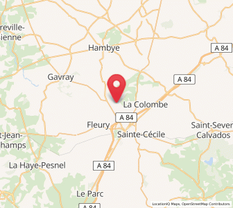 Map of La Bloutière, Normandy