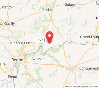 Map of La Chapelle-de-Brain, Brittany