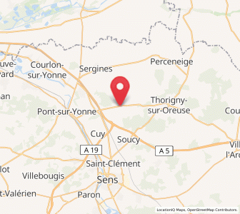 Map of La Chapelle-sur-Oreuse, Bourgogne-Franche-Comté