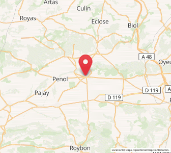 Map of La Côte-Saint-André, Auvergne-Rhône-Alpes
