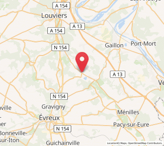 Map of La Croix-Saint-Leufroy, Normandy