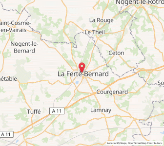 Map of La Ferté-Bernard, Pays de la Loire