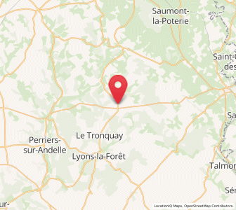 Map of La Feuillie, Normandy