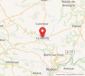 Map of La Gacilly, Brittany