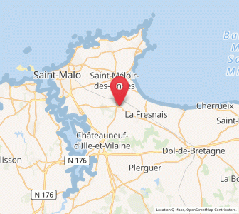Map of La Gouesnière, Brittany