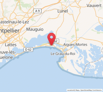 Map of La Grande-Motte, Occitanie