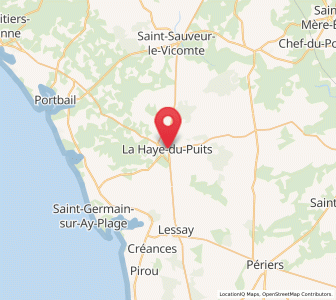 Map of La Haye-du-Puits, Normandy