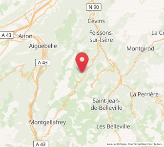 Map of La Léchère, Auvergne-Rhône-Alpes