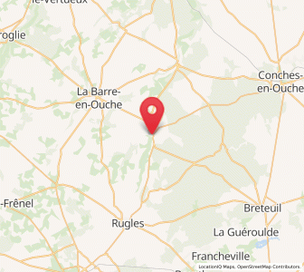 Map of La Neuve-Lyre, Normandy