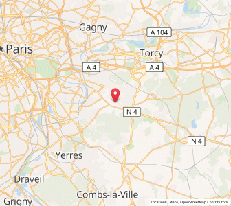 Map of La Queue-en-Brie, Île-de-France