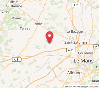 Map of La Quinte, Pays de la Loire