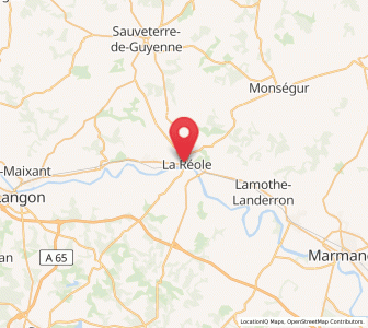 Map of La Réole, Nouvelle-Aquitaine