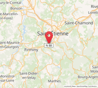 Map of La Ricamarie, Auvergne-Rhône-Alpes