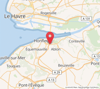 Map of La Rivière-Saint-Sauveur, Normandy