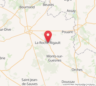 Map of La Roche-Rigault, Nouvelle-Aquitaine