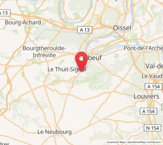 Map of La Saussaye, Normandy