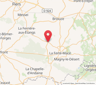 Map of La Sauvagère, Normandy