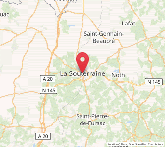 Map of La Souterraine, Nouvelle-Aquitaine