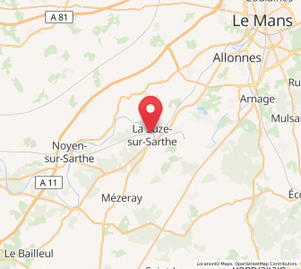 Map of La Suze-sur-Sarthe, Pays de la Loire