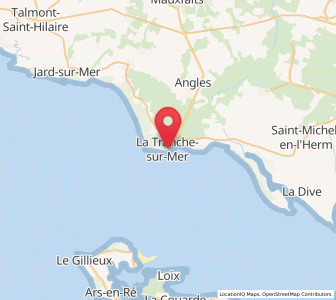 Map of La Tranche-sur-Mer, Pays de la Loire