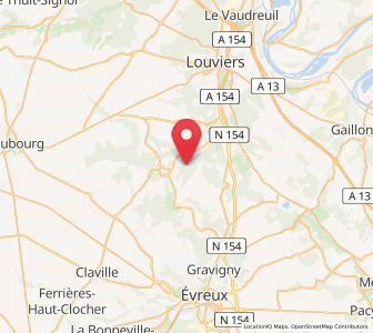 Map of La Vacherie, Normandy