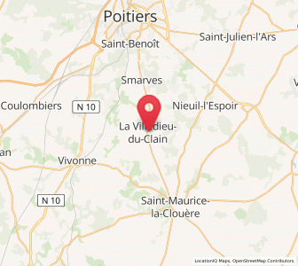 Map of La Villedieu-du-Clain, Nouvelle-Aquitaine