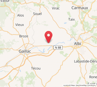 Map of Labastide-de-Lévis, Occitanie