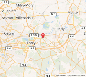 Map of Lagny-sur-Marne, Île-de-France